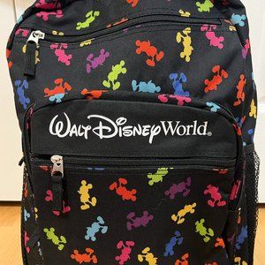 Walt Disney World Multi-Colored Mickey Mouse Silhouette Backpack